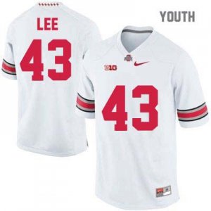 Youth NCAA Ohio State Buckeyes Darron Lee #43 College Stitched Authentic Nike White Football Jersey TN20Y67DO